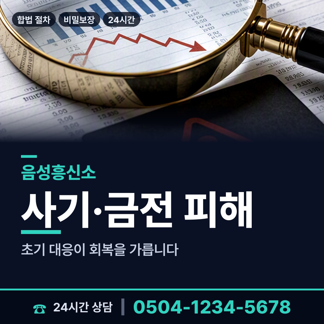 음성 음성읍 사기꾼찾기 상담 안내